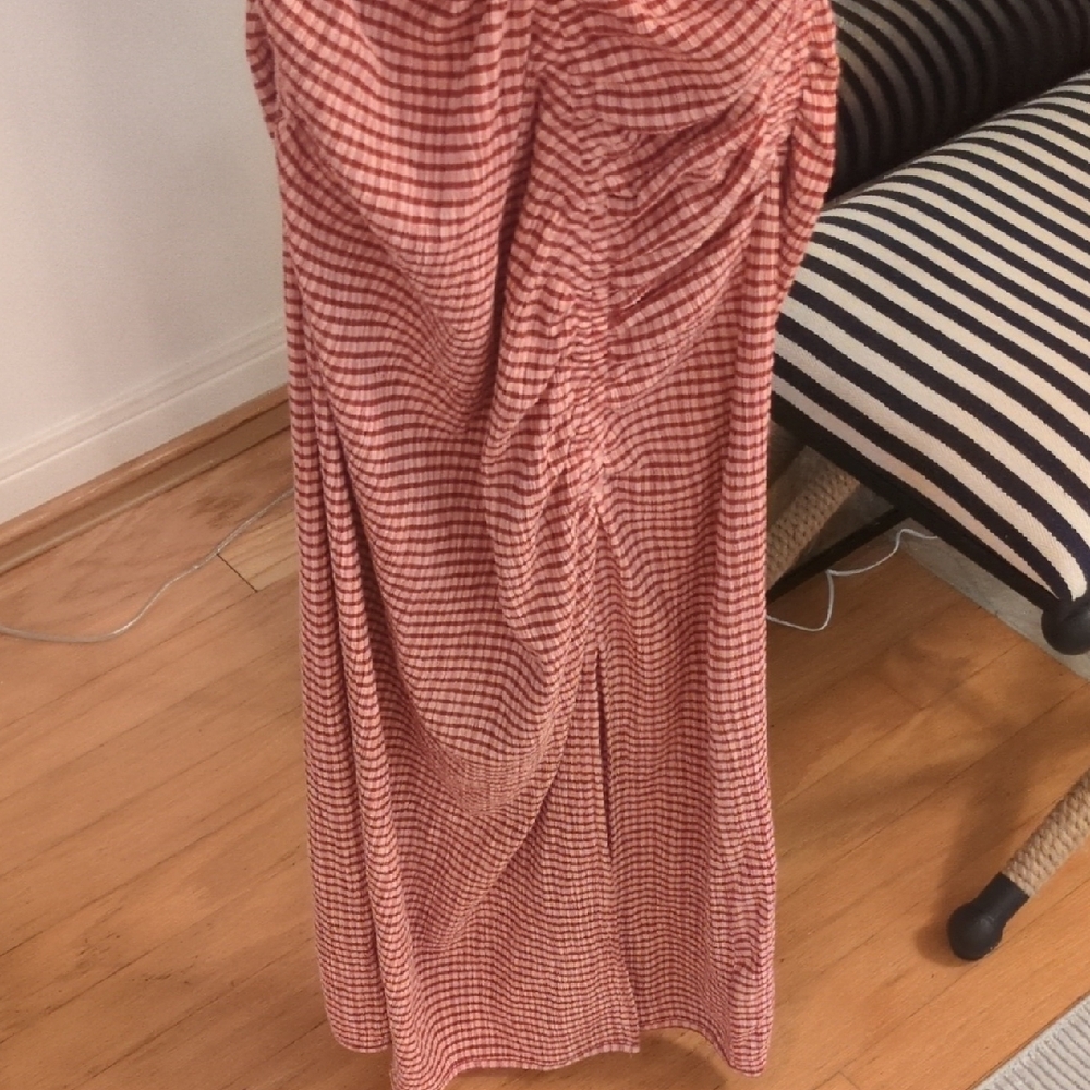Scotch & Soda Red Checkered Backless Dress - Picture 2 of 10